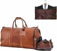 Amazon.com: AGDHERSNVX Genuine Leather Convertible Garment Bag